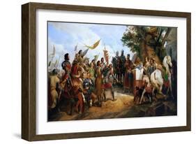 The Battle of Bouvines on 27 July 1214-Horace Vernet-Framed Giclee Print