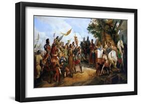 The Battle of Bouvines on 27 July 1214-Horace Vernet-Framed Giclee Print