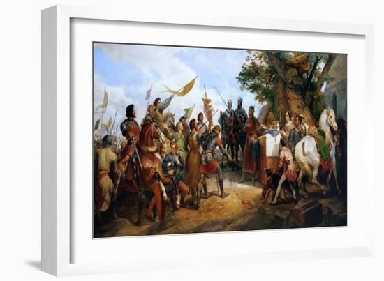 The Battle of Bouvines on 27 July 1214-Horace Vernet-Framed Giclee Print