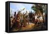 The Battle of Bouvines on 27 July 1214-Horace Vernet-Framed Stretched Canvas