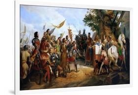 The Battle of Bouvines on 27 July 1214-Horace Vernet-Framed Giclee Print