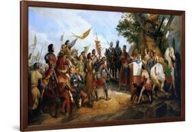 The Battle of Bouvines on 27 July 1214-Horace Vernet-Framed Giclee Print