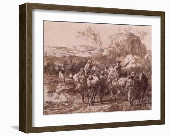 The Battle of Brimton Hill, January 11, 1782-Jean-Baptiste Lesueur-Framed Giclee Print