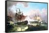 The Battle of Camperdown, 1799-Philip James De Loutherbourg-Framed Stretched Canvas