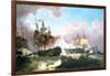 The Battle of Camperdown, 1799-Philip James De Loutherbourg-Framed Giclee Print