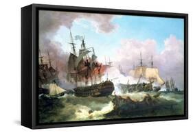 The Battle of Camperdown, 1799-Philip James De Loutherbourg-Framed Stretched Canvas