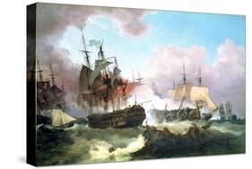 The Battle of Camperdown, 1799-Philip James De Loutherbourg-Stretched Canvas