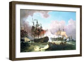 The Battle of Camperdown, 1799-Philip James De Loutherbourg-Framed Giclee Print