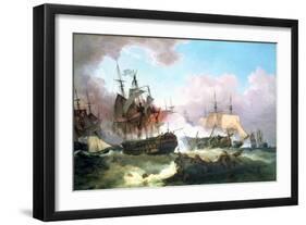 The Battle of Camperdown, 1799-Philip James De Loutherbourg-Framed Giclee Print