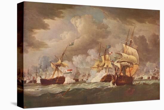 'The Battle Of Camperdown', c1800-Thomas Whitcombe-Stretched Canvas