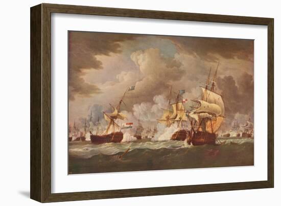 'The Battle Of Camperdown', c1800-Thomas Whitcombe-Framed Giclee Print