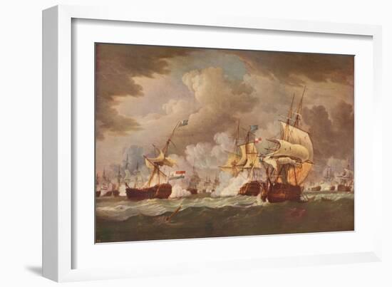 'The Battle Of Camperdown', c1800-Thomas Whitcombe-Framed Giclee Print