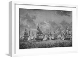 'The Battle of Cap-Français', c1760-Richard Paton-Framed Giclee Print