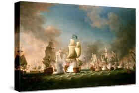 The Battle of Cape Passaro, 11 August 1718, 1767 (Oil on Canvas)-Richard Paton-Stretched Canvas