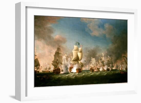 The Battle of Cape Passaro, 11 August 1718, 1767 (Oil on Canvas)-Richard Paton-Framed Giclee Print