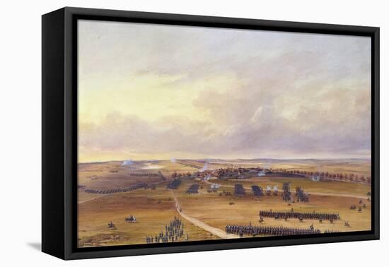 The Battle of Champaubert, 10Th February 1814, 1849 (W/C on Paper)-Jean Antoine Simeon Fort-Framed Stretched Canvas