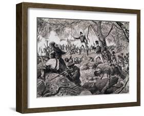 The Battle of Chateauguay, 26th October 1813, 1880 (Engraving)-Canadian-Framed Giclee Print