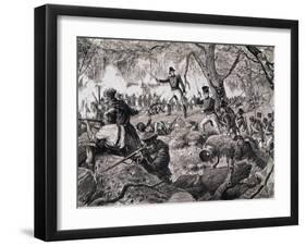 The Battle of Chateauguay, 26th October 1813, 1880 (Engraving)-Canadian-Framed Giclee Print