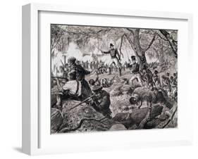 The Battle of Chateauguay, 26th October 1813, 1880 (Engraving)-Canadian-Framed Giclee Print