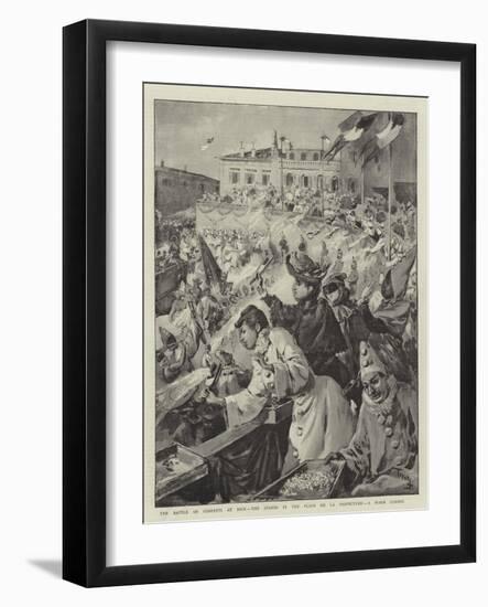 The Battle of Confetti at Nice, the Stands in the Place De La Prefecture, a Warm Corner-Oswaldo Tofani-Framed Giclee Print