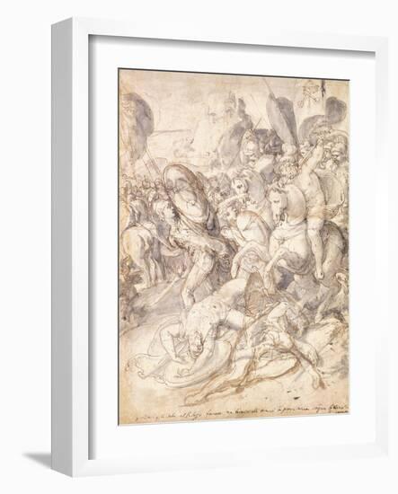 The Battle of Cosa-Taddeo Zuccari-Framed Giclee Print