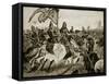 The Battle of Crecy, 26th August 1346, Illustration from The History of the Nation-Richard Caton Woodville-Framed Stretched Canvas