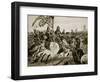 The Battle of Crecy, 26th August 1346, Illustration from The History of the Nation-Richard Caton Woodville-Framed Giclee Print