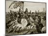 The Battle of Crecy, 26th August 1346, Illustration from The History of the Nation-Richard Caton Woodville-Mounted Giclee Print