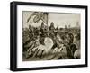 The Battle of Crecy, 26th August 1346, Illustration from The History of the Nation-Richard Caton Woodville-Framed Giclee Print