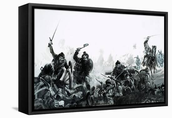 The Battle of Culloden-Graham Coton-Framed Stretched Canvas