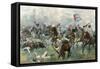 The Battle of Desmayo - 'The Cuban Balaklava'-William Allen Rogers-Framed Stretched Canvas