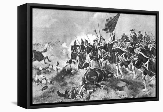 The Battle of Dettingen, 16 June 1743-null-Framed Stretched Canvas