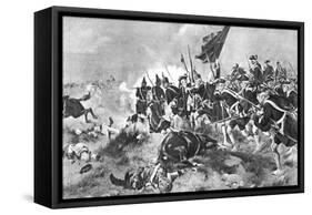 The Battle of Dettingen, 16 June 1743-null-Framed Stretched Canvas