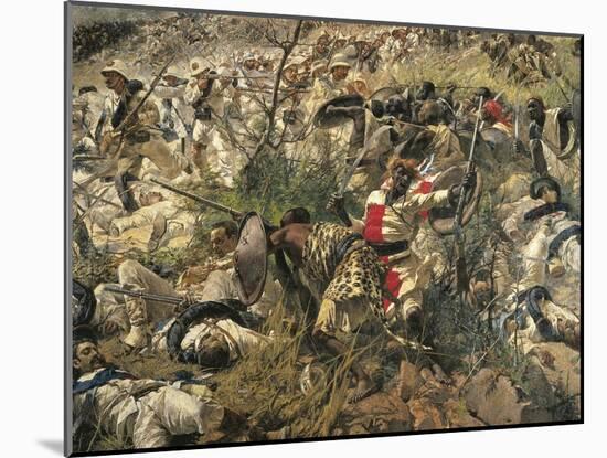 The Battle of Dogali, Detail-Michele Cammarano-Mounted Giclee Print