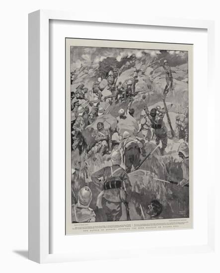 The Battle of Dundee, Storming the Boer Position on Talana Hill-Frank Craig-Framed Giclee Print