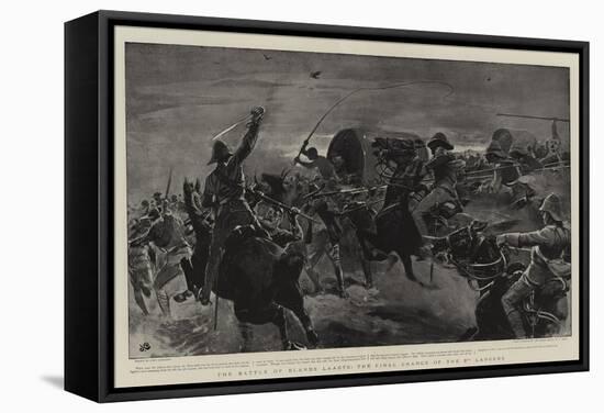 The Battle of Elands Laagte, the Final Charge of the 5th Lancers-John Charlton-Framed Stretched Canvas