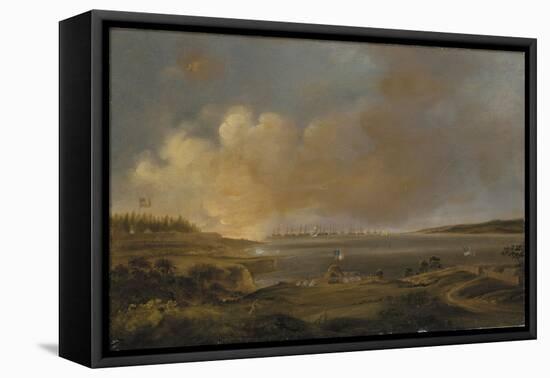 The Battle of Fort Mchenry-Alfred Jacob Miller-Framed Stretched Canvas