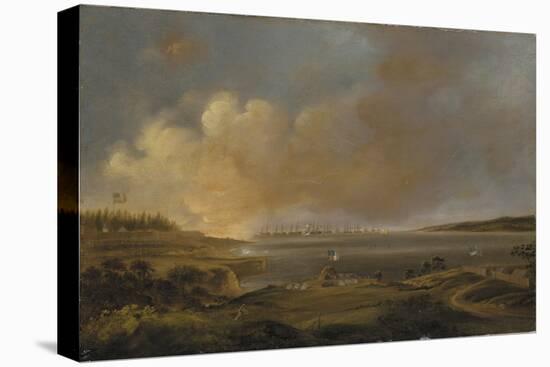 The Battle of Fort Mchenry-Alfred Jacob Miller-Stretched Canvas