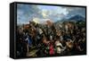 The Battle of Gaugamela in 331 BC-Jacques Courtois-Framed Stretched Canvas