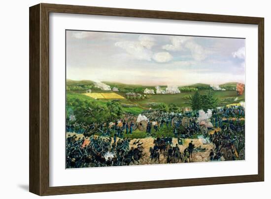 The Battle of Gettysburg, 1863-Sebastian Mayer-Framed Giclee Print