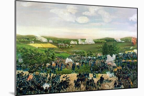 The Battle of Gettysburg, 1863-Sebastian Mayer-Mounted Giclee Print