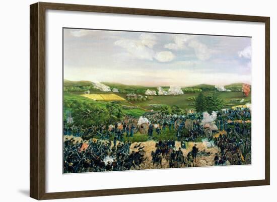 The Battle of Gettysburg, 1863-Sebastian Mayer-Framed Giclee Print