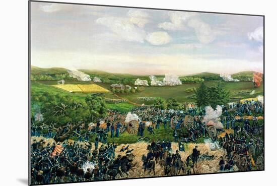 The Battle of Gettysburg, 1863-Sebastian Mayer-Mounted Giclee Print