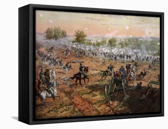 The Battle of Gettysburg, July 1St-3rd 1863-Henry Alexander Ogden-Framed Stretched Canvas