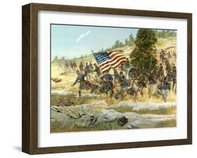 The Battle of Gettysburg-null-Framed Giclee Print