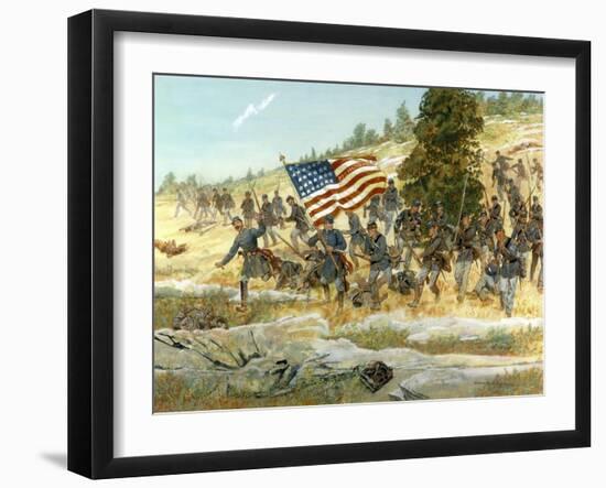 The Battle of Gettysburg-null-Framed Giclee Print