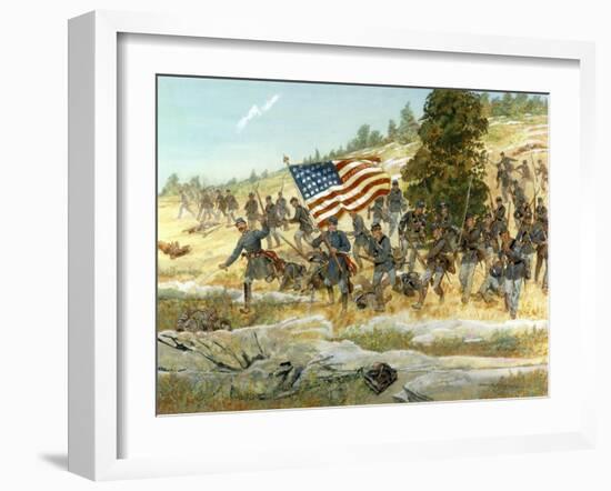 The Battle of Gettysburg-null-Framed Giclee Print
