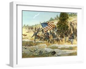 The Battle of Gettysburg-null-Framed Giclee Print