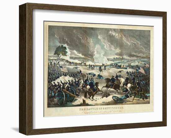 The Battle of Gettysburg-null-Framed Giclee Print