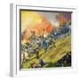 The Battle of Gettysburg-Severino Baraldi-Framed Giclee Print